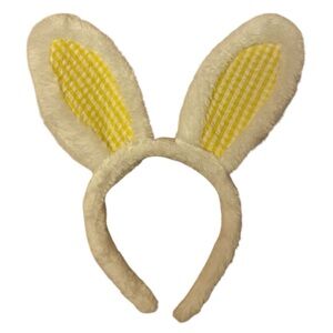 White and Yellow Bunny Ear Headband